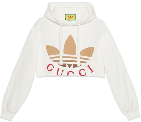 (Women) Gucci x adidas White Logo Print Crop Hoodie SS23 Collaboration 688197-XJE7H-9095 Buy (Women) Gucci x adidas White Logo Print Crop Hoodie SS23 Collaboration 688197-XJE7H-9095