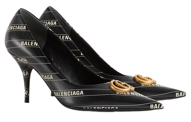 Lookbook (W) 巴黎世家 x 古驰 Hacker联名黑色高跟鞋 680760-ULR00-1146