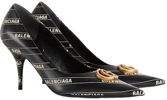 (W) 巴黎世家 x 古驰 Hacker联名黑色高跟鞋 680760-ULR00-1146 Lookbook (W) 巴黎世家 x 古驰 Hacker联名黑色高跟鞋 680760-ULR00-1146