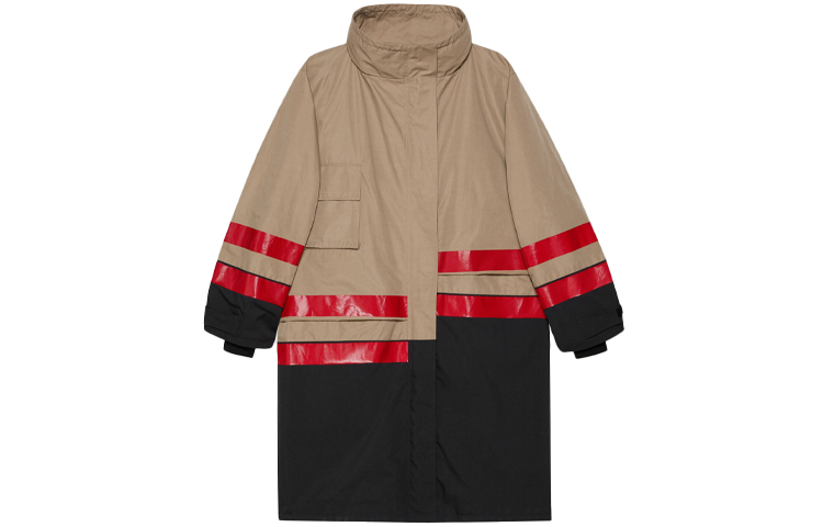 (Women) Gucci Balenciaga The Hacker Project Beige Striped Zip-Up Coat 676428-ZAH7M-2139