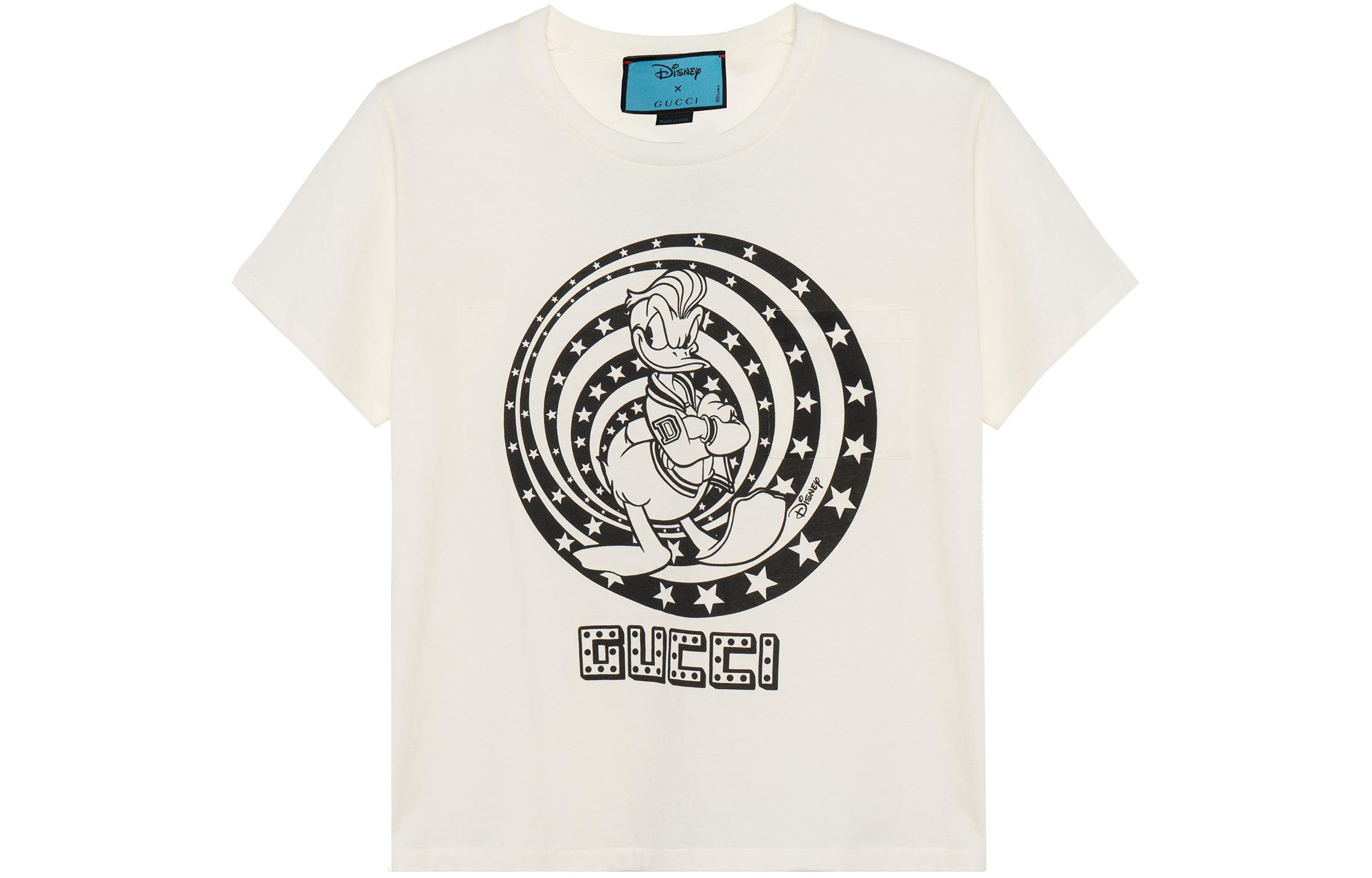 (Women) Gucci x Disney Collaboration Donald Duck Printed T-Shirt Beige 644674-XJDBE-9095