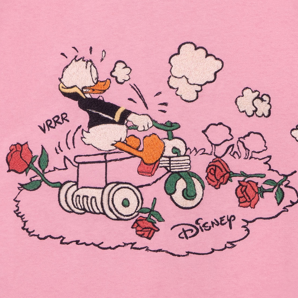 Sizing (W) GUCCI x 迪士尼 唐老鸭 粉色卡通T恤 580762-XJDBH-5358