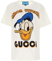 (Women) Gucci x Disney Donald Duck Print White T-Shirt 615044-XJDBJ-9088 (Women) Gucci x Disney Donald Duck Print White T-Shirt 615044-XJDBJ-9088