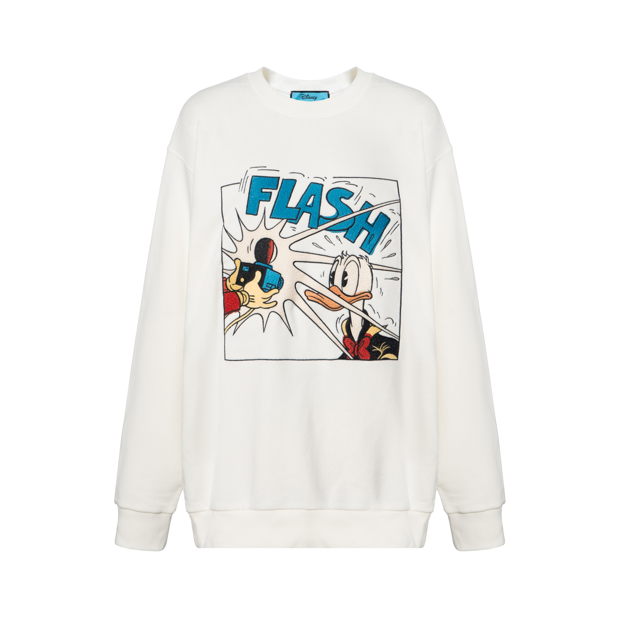 (Women) Gucci x Disney Donald Duck White Printed Cropped Sweatshirt 617964-XJDA5-9088