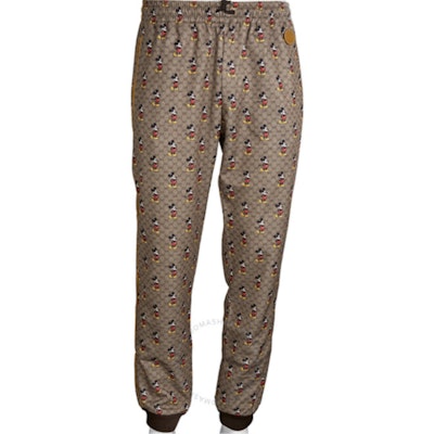(W) Pantalones Jogger Mujer Marrón GUCCI x Disney FW22 Estampado Mickey Cintura Elástica. 605437-XJB64-2100 Lookbook (W) Pantalones Jogger Mujer Marrón GUCCI x Disney FW22 Estampado Mickey Cintura Elástica. 605437-XJB64-2100