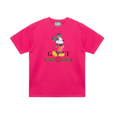 (Women) Gucci Disney Mickey Print Oversized T-Shirt Purple Red 565806-XJB66-5092