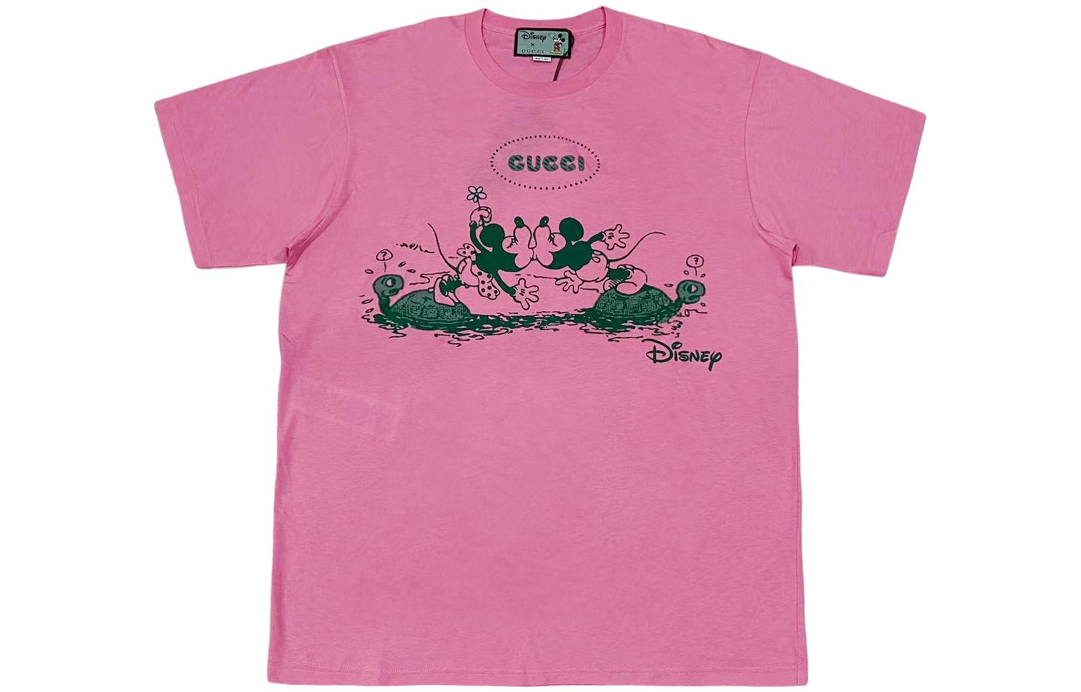 (Women) Gucci x Disney Mickey Print Pink Short Sleeve T-Shirt Women SS22 539081-XJB70-5412