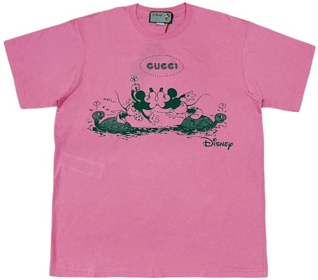 (W) 古驰联名迪士尼米奇印花粉色短袖T恤 女款 SS22 539081-XJB70-5412 Buy (W) 古驰联名迪士尼米奇印花粉色短袖T恤 女款 SS22 539081-XJB70-5412