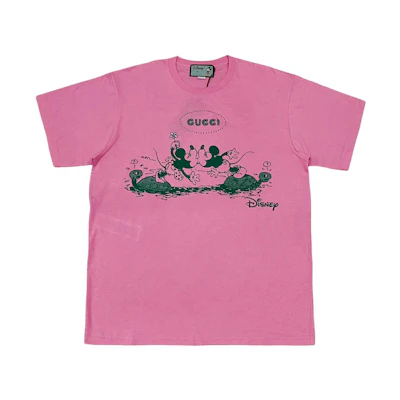 (Women) Gucci Disney Mickey Print Pink Short Sleeve T-Shirt Women SS22 539081-XJB70-5412