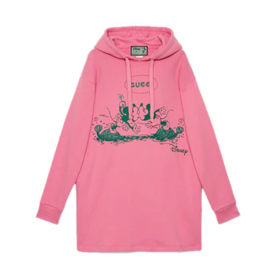 (Women) Gucci Disney Pink Cartoon Logo Hoodie Dress 610127-XJB8A-5412