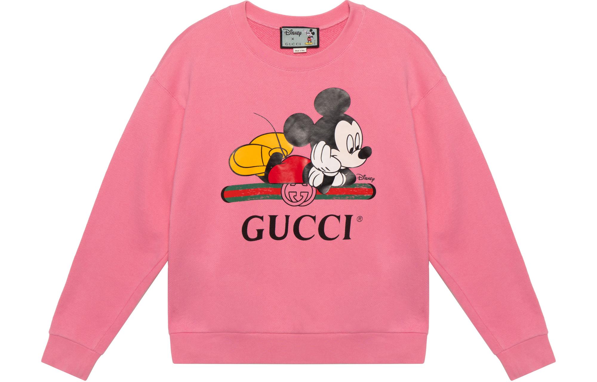 (Women) Gucci x Disney Pink Cartoon Print Crewneck Sweatshirt 469250-XJB8C-5412