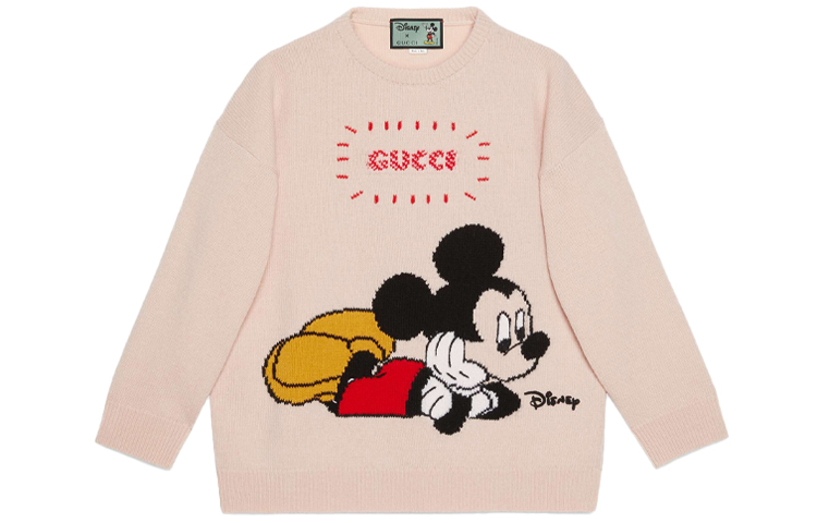 (Women) Gucci Disney Wool Round Neck Sweater Ivory. 606203-XKA7Q-9376