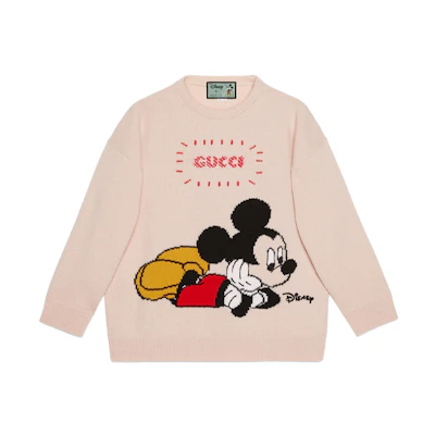 (Women) Gucci Disney Wool Round Neck Sweater Ivory. 606203-XKA7Q-9376