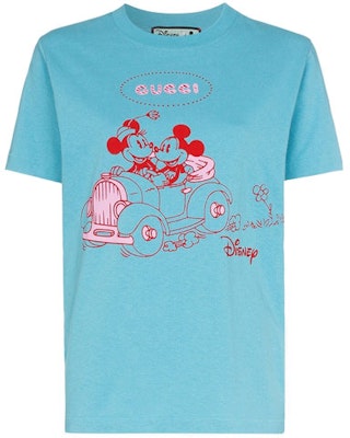 (Women) Gucci x Disney Year of the Mouse Mickey Print Vintage Blue Tee Women 580762-XJBYB-4318 Buy (Women) Gucci x Disney Year of the Mouse Mickey Print Vintage Blue Tee Women 580762-XJBYB-4318