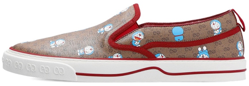 (W) Gucci X DORAEMON GG Supreme Monogram Slip On 'Rojo Cereza Nuevo' 655035-2TU30-8968 Buy (W) Gucci X DORAEMON GG Supreme Monogram Slip On 'Rojo Cereza Nuevo' 655035-2TU30-8968