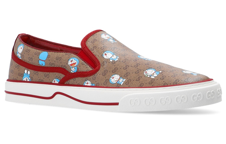 Order (W) Gucci X DORAEMON GG Supreme Monogram Slip On 'Rojo Cereza Nuevo' 655035-2TU30-8968