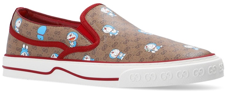 (W) Gucci X DORAEMON GG Supreme Monogram Slip On 'Rojo Cereza Nuevo' 655035-2TU30-8968 Order (W) Gucci X DORAEMON GG Supreme Monogram Slip On 'Rojo Cereza Nuevo' 655035-2TU30-8968