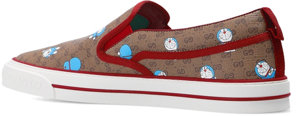 (Women) Gucci X DORAEMON GG Supreme Monogram Slip On 'New Cherry Red' 655035-2TU30-8968 Shop (Women) Gucci X DORAEMON GG Supreme Monogram Slip On 'New Cherry Red' 655035-2TU30-8968