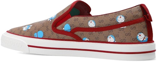 (W) Gucci X 哆啦A梦 GG Supreme 印花懒人鞋 '新樱桃红' 655035-2TU30-8968 Shop (W) Gucci X 哆啦A梦 GG Supreme 印花懒人鞋 '新樱桃红' 655035-2TU30-8968