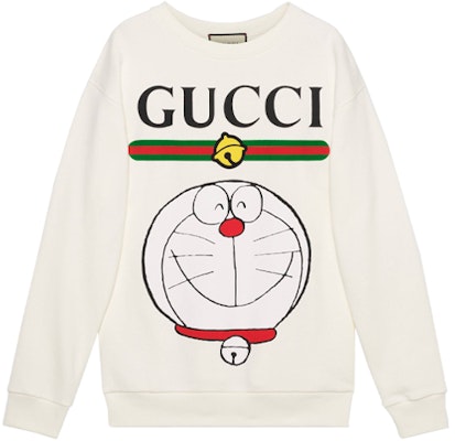 (Women) Gucci x Doraemon Ivory Logo Print Crewneck Sweatshirt 617964-XJDIK-9095 Buy (Women) Gucci x Doraemon Ivory Logo Print Crewneck Sweatshirt 617964-XJDIK-9095