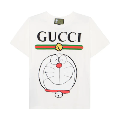 (Women) Gucci Doraemon Ivory Short Sleeve Tee () 615044-XJDIL-9095