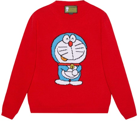 (W) GUCCI x Doraemon Sweater Merah Kartun Longgar Wanita. 655654-XKBVW-6076 Order (W) GUCCI x Doraemon Sweater Merah Kartun Longgar Wanita. 655654-XKBVW-6076