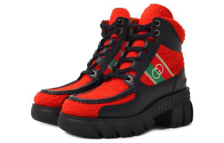 Lookbook (W) Stivali Alti alla Caviglia Gucci x North Face ''Rosso Nero'' 681771-2JW20-6571