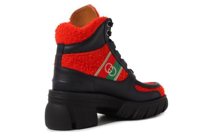 Shop (W) Stivali Alti alla Caviglia Gucci x North Face ''Rosso Nero'' 681771-2JW20-6571