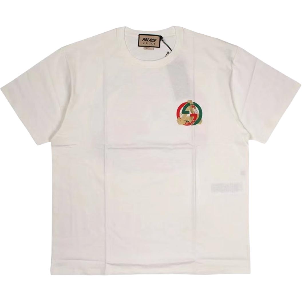 (Women) Gucci PALACE Logo Print T-Shirt Off-White 548334XJE1C9061