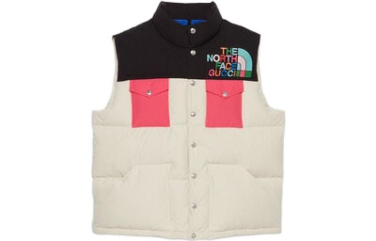 (Women) GUCCI TNF  SS22 Puffer Vest Logo Print Ivory White. 672459-XAAEP-9202 圖 2