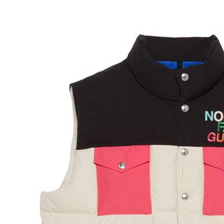 (Women) GUCCI TNF  SS22 Puffer Vest Logo Print Ivory White. 672459-XAAEP-9202 圖 3