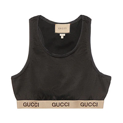 (Women) Gucci TNF Black Embroidered Logo Vest SS22 672401-XJDS6-1082