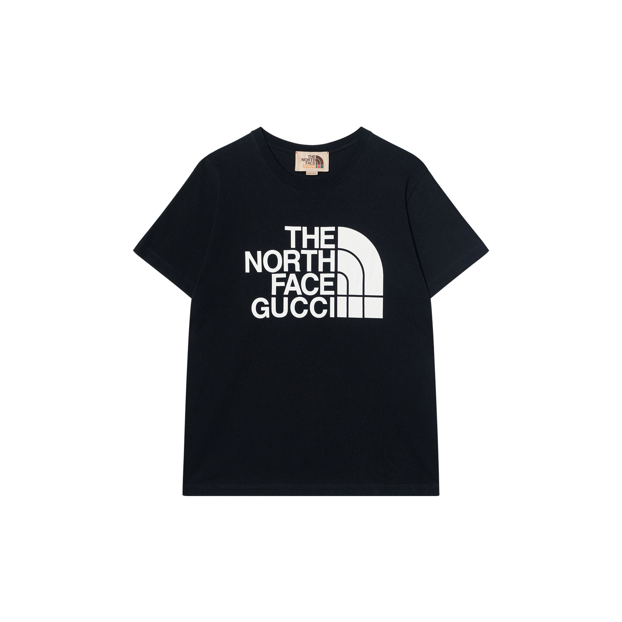 (Women) Gucci x The North Face Black Logo Print Crew Neck T-Shirt 615044-XJDBZ-1289