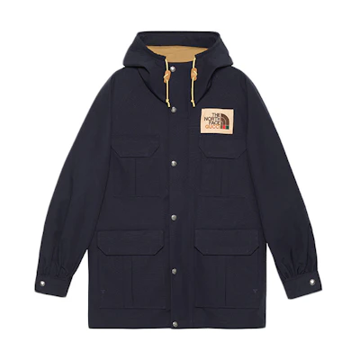 (Women) Gucci TNF Black Logo Print Hooded Multi-Pocket Jacket 649245-ZKRXK-4323