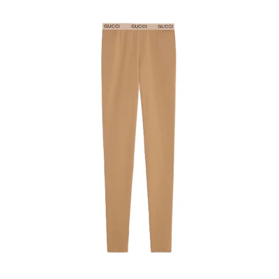 (Women) Gucci TNF Camel Logo Print Leggings 672400-XJDS6-2597
