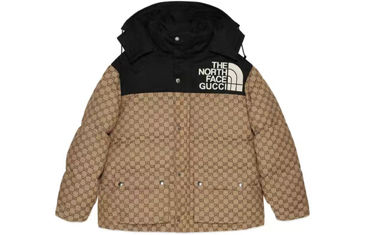 (Women) Gucci x The North Face FW21 Brown GG Print Hooded Down Jacket Winter 670909-Z8APZ-2184