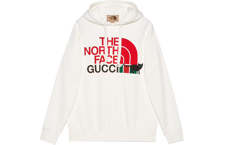 (Women) Gucci x The North Face FW21 Letter Print Hoodie Beige 615061-XJDTD-9095