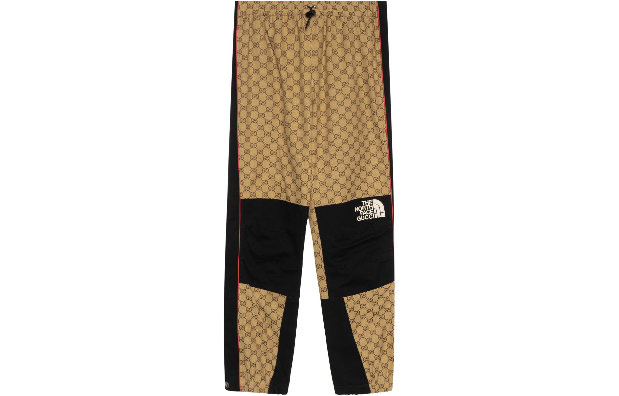 (Women) Gucci x The North Face FW21 Logo Print Khaki Pants 671191-ZAHP0-2184