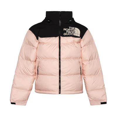 (Women) Gucci TNF FW21 Pink Logo Patchwork Down Jacket 663733-XLUHP-9120