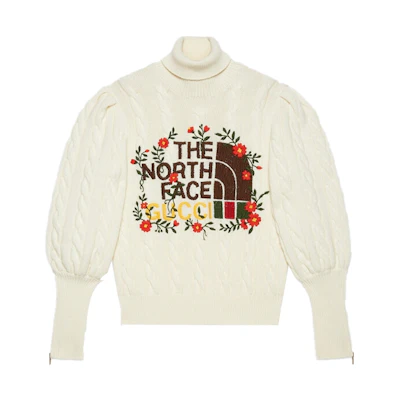 (Women) Gucci TNF FW21 White Loose Logo Sweater 671689-XKB2A-9791
