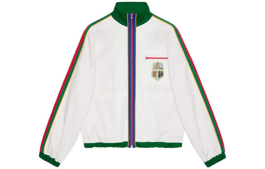 (Women) GUCCI x THE NORTH FACE FW22  Embroidered Logo Striped Jacket - Off-White 673969-XJDUE-9799