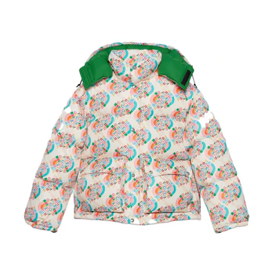 (Women) Gucci TNF FW22 White Logo Print Puffer Jacket 672457-XAAET-9486