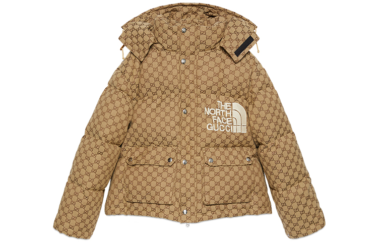 (Women) Gucci x The North Face GG Canvas Bomber Down Jacket Brown Winter 657012-Z8AM4-2184