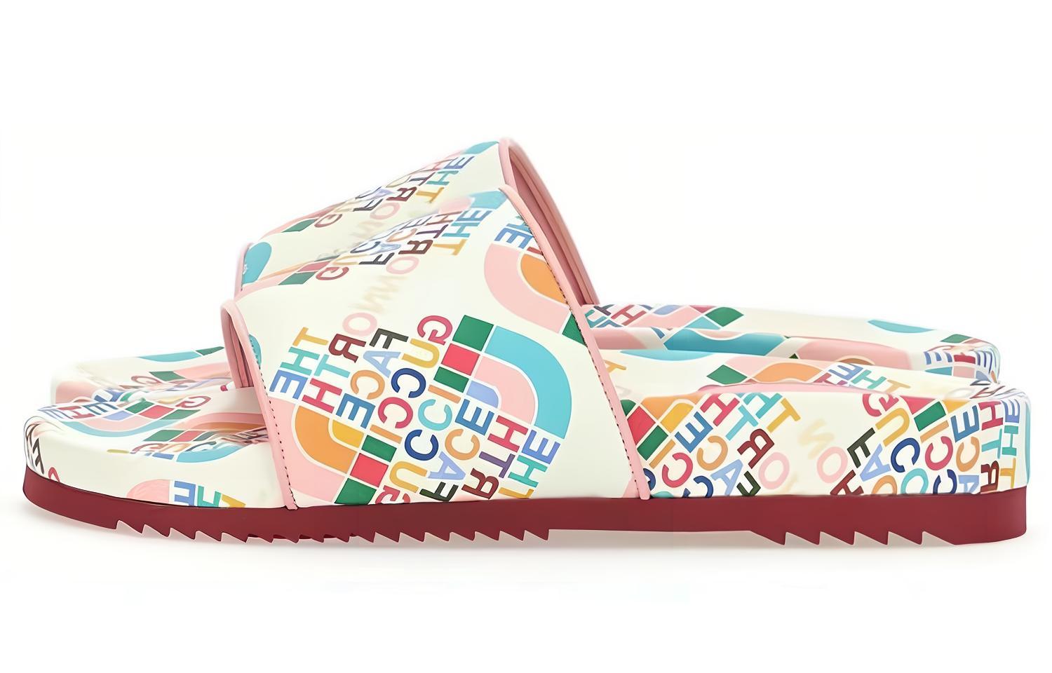 (Women) Gucci x The North Face Leather Sandal 'White Multicolor' 685636-CPDH0-5880