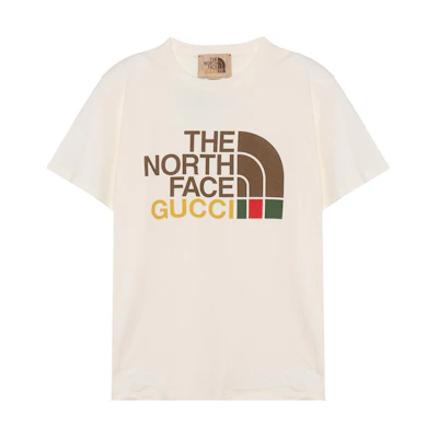 (Women) Gucci TNF Logo Print White Relaxed Short Sleeve T-Shirt 615044-XJDBZ-9095