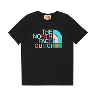 (Women) Gucci TNF Logo Short Sleeve Pullover T-Shirt Women Black 615044-XJDYU-1152