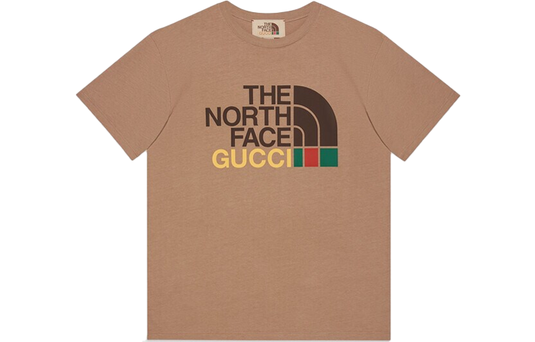 (Women) Gucci x The North Face Logo Tape Print T-Shirt Beige 615044-XJD2V-2597
