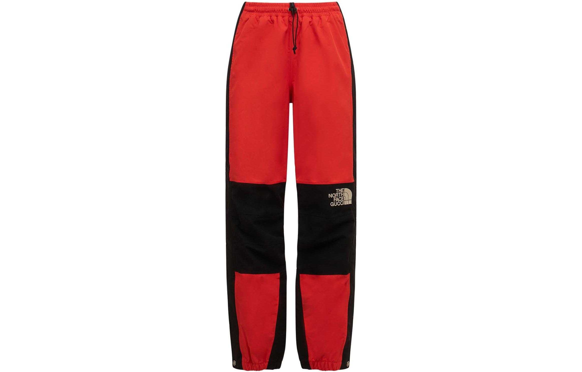 (Women) Gucci x The North Face Red Colorblock Embroidered Joggers 663742-ZLF8Z-5101