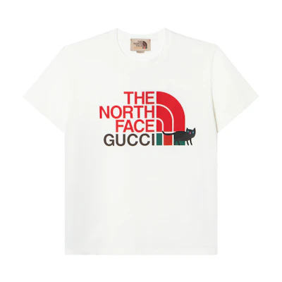 (Women) Gucci TNF SS22 Cat Print Crewneck Tee Beige 615044-XJDTF-9095