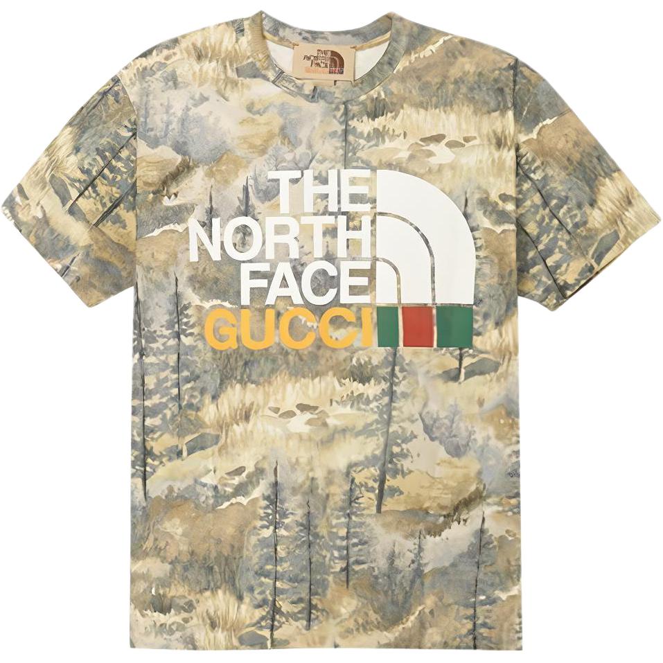(Women) Gucci x The North Face SS22 Logo Print Crewneck T-Shirt Multicolor 672475-XJDTA-3229